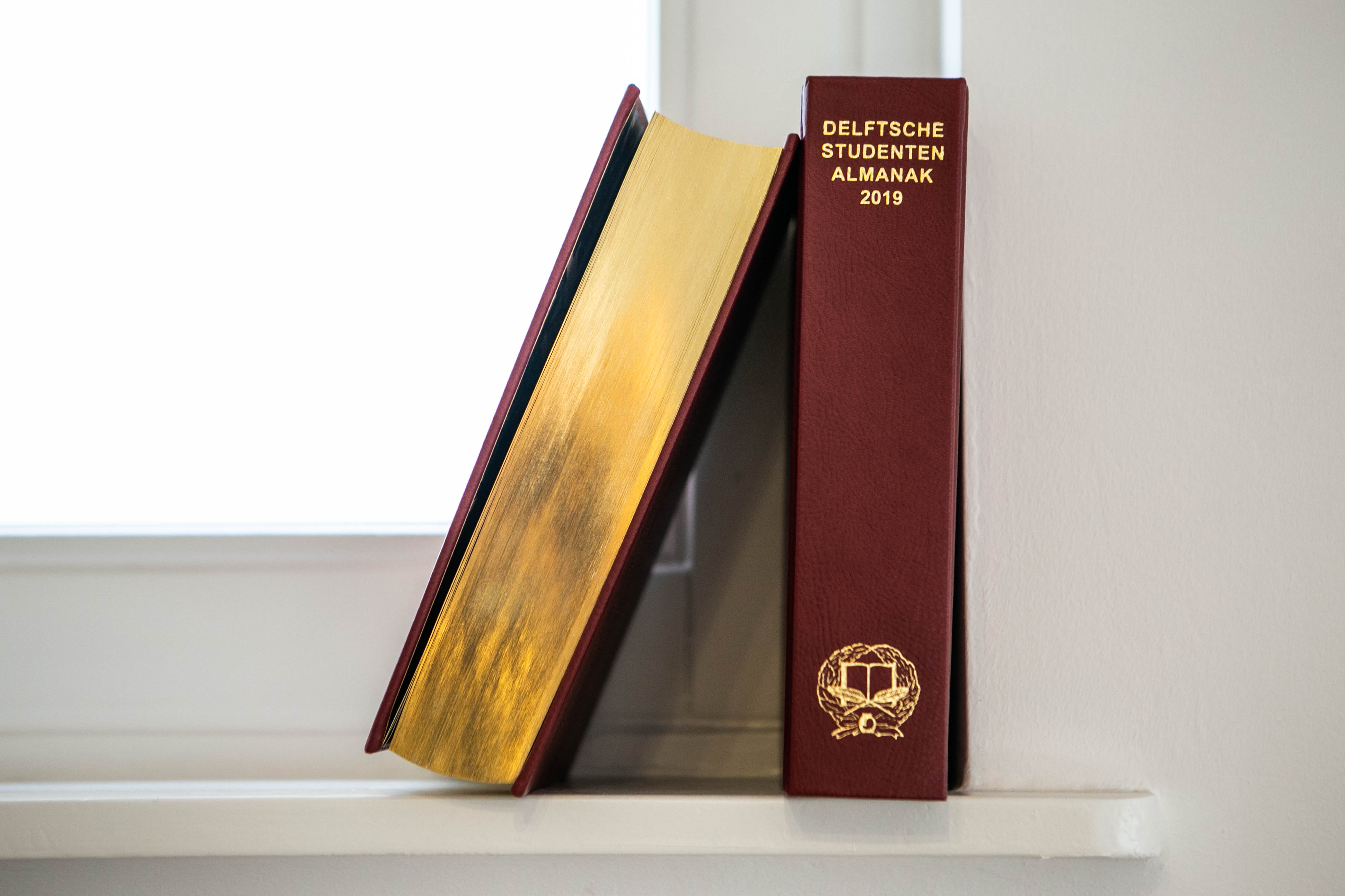 PerfectBook almanak Delftsch Studenten Corps DSC prestige kunstleer foliedruk thermopreeg goud op snede