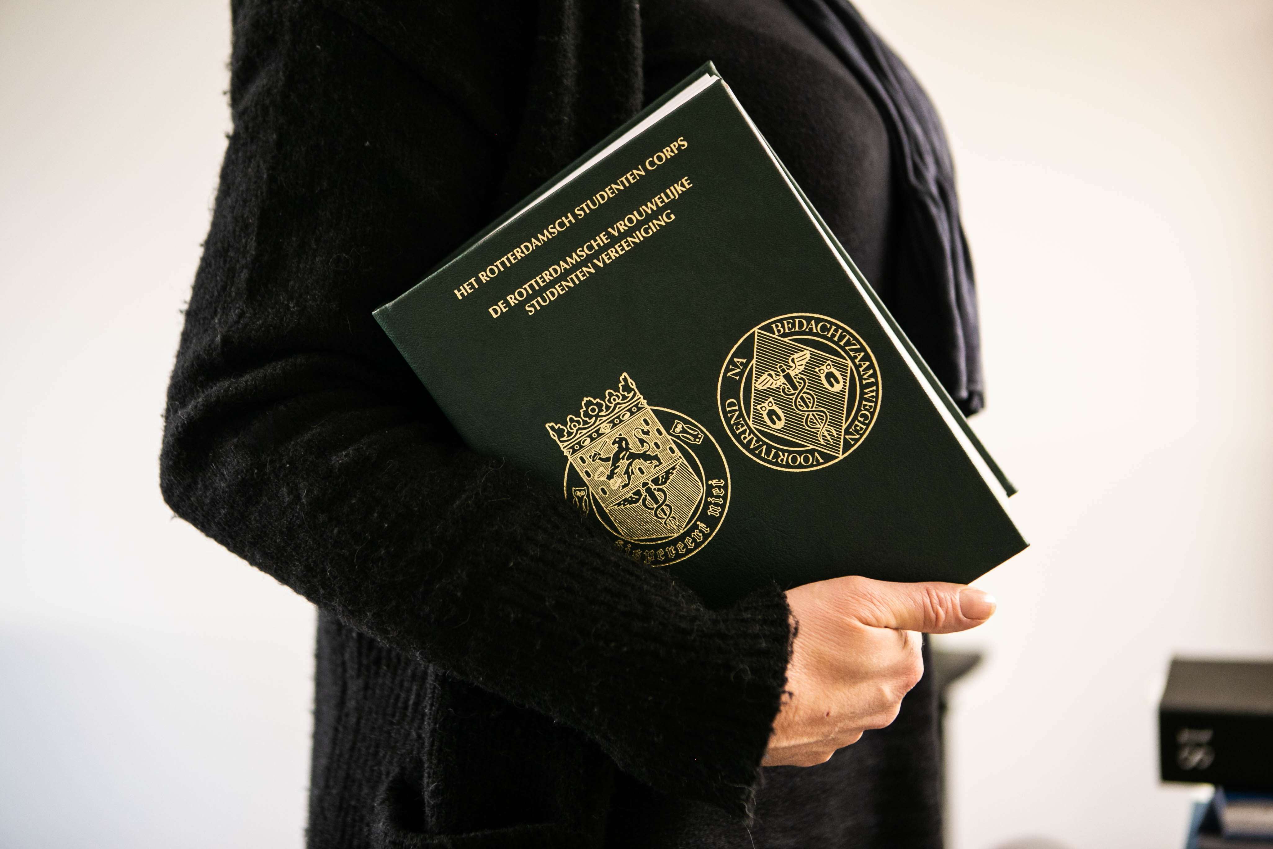 PerfectBook almanak Rotterdamsch Studenten Corps RSC paragina kunstleer foliedruk wet&view inkt